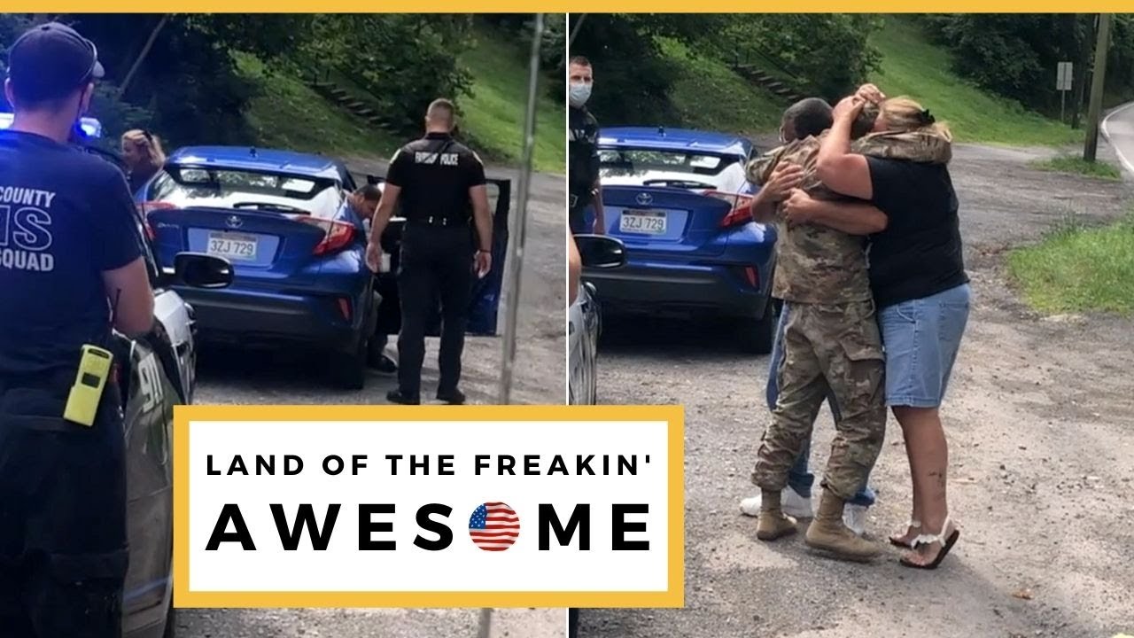 Cops Pull Parents Over So Military Son Can Surprise Them After Deployment