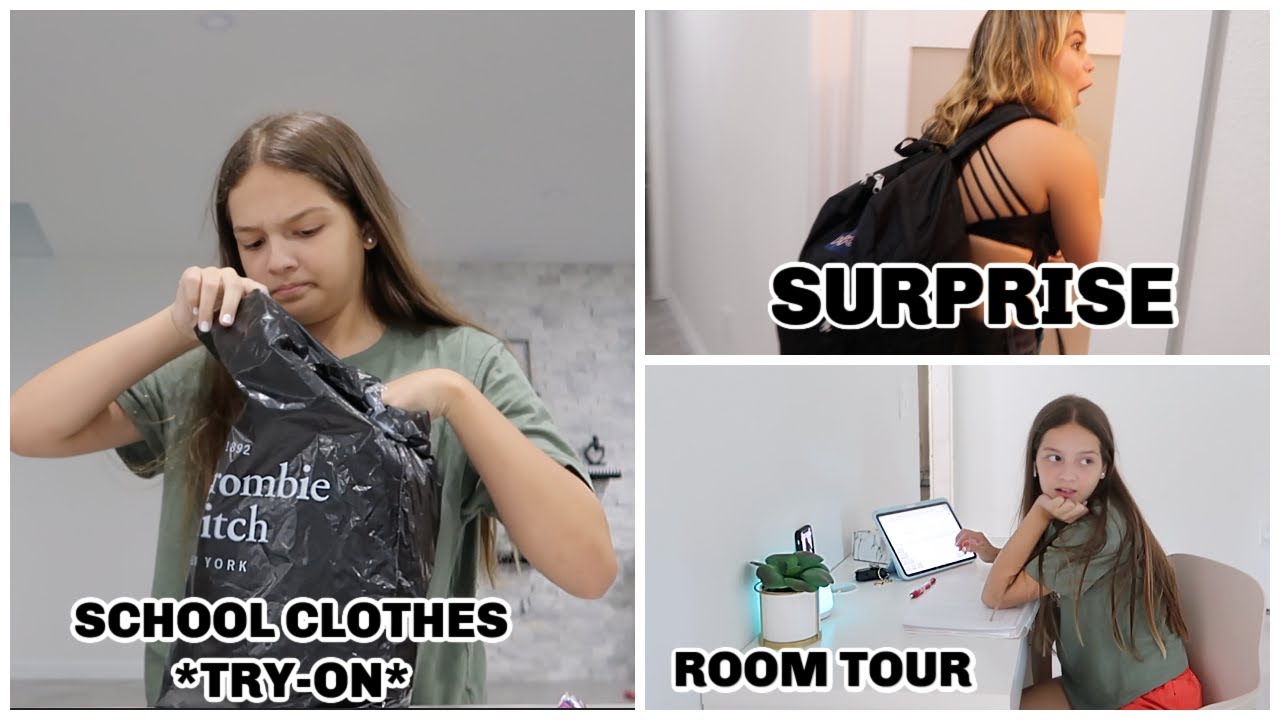 EMILY'S ROOM TOUR / BACK TO SCHOOL CLOTHES " TRY-ON" / SURPRISE FOR ALISSON | VLOG