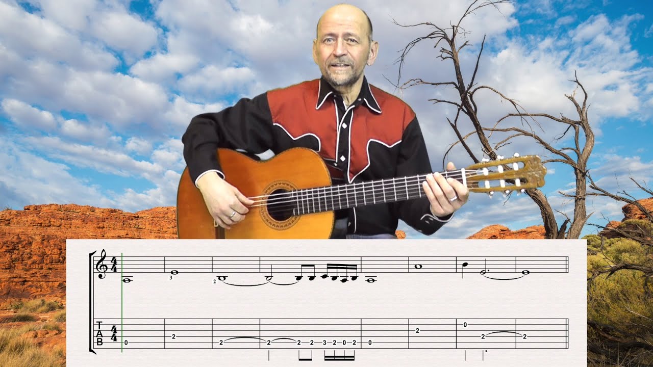 The Great Massacre from the movie Once Upon A Time In The West guitar tutorial w/notes and TAB
