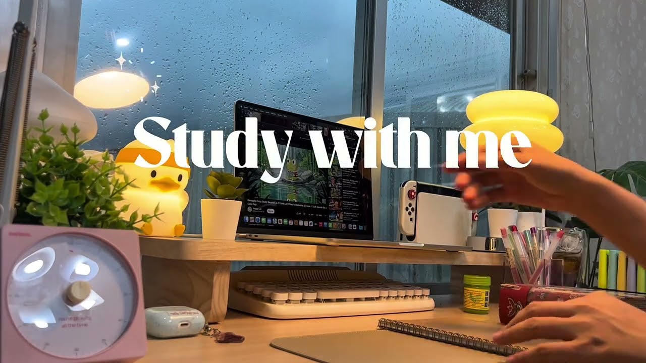 🌧️STUDY WITH ME|อ่านหนังสือเป็นเพื่อนกัน| Relaxing music for study&Work