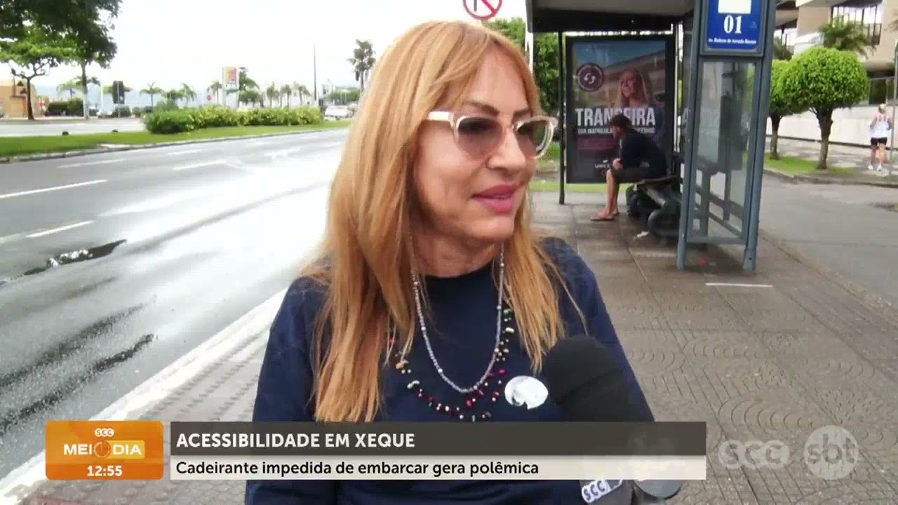 Acessibilidade em xeque: cadeirante impedida de embarcar gera polêmica | Cotidiano | SCC Meio-Dia