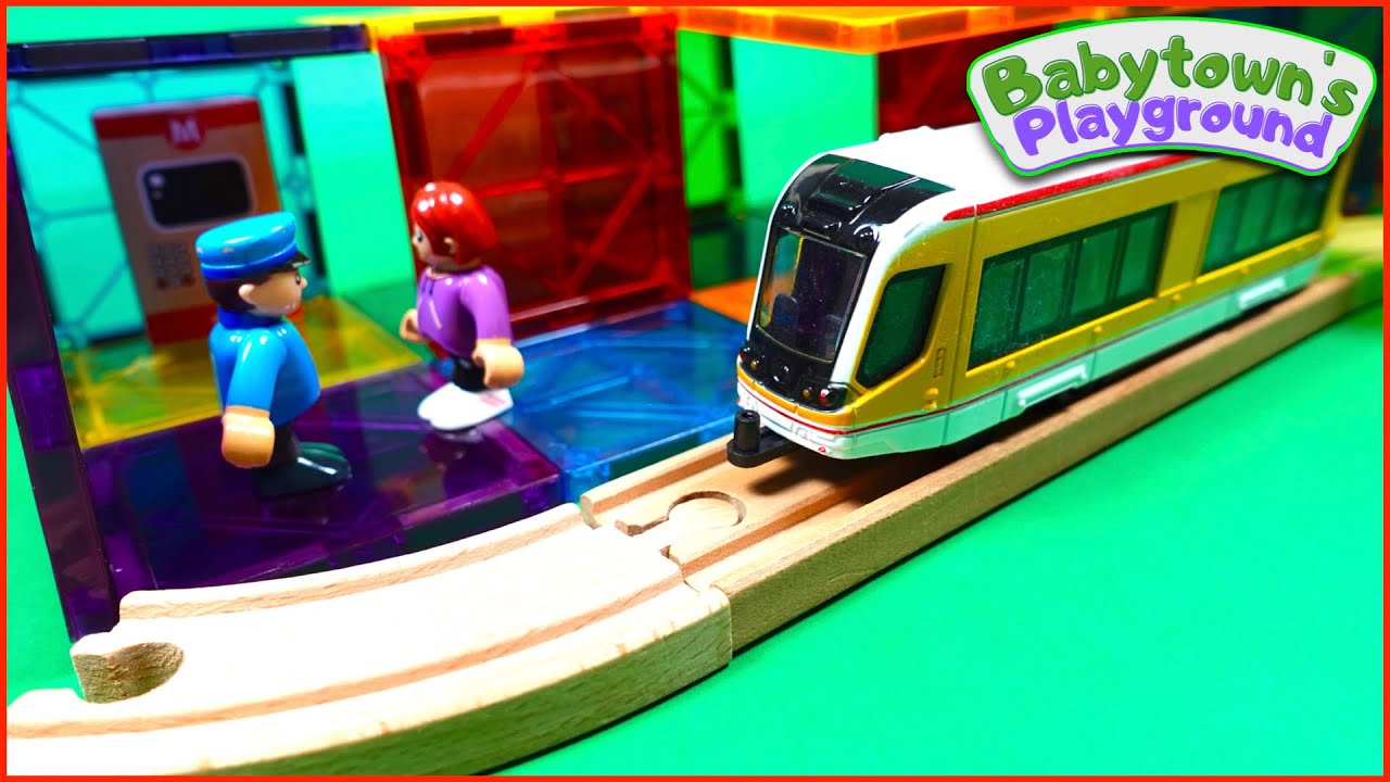 Learn How to Make a Train Station with Magnet Tiles Toy!