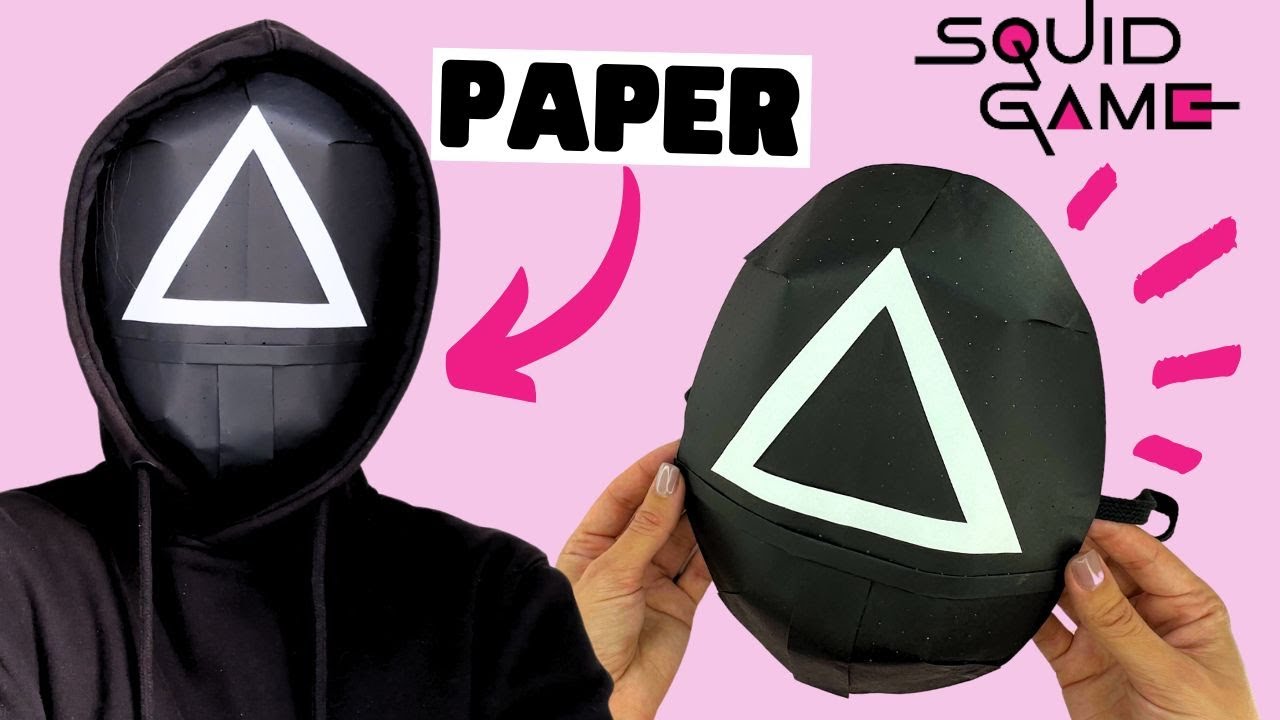Squid Game Mask, how to make squid game PAPER mask DIY