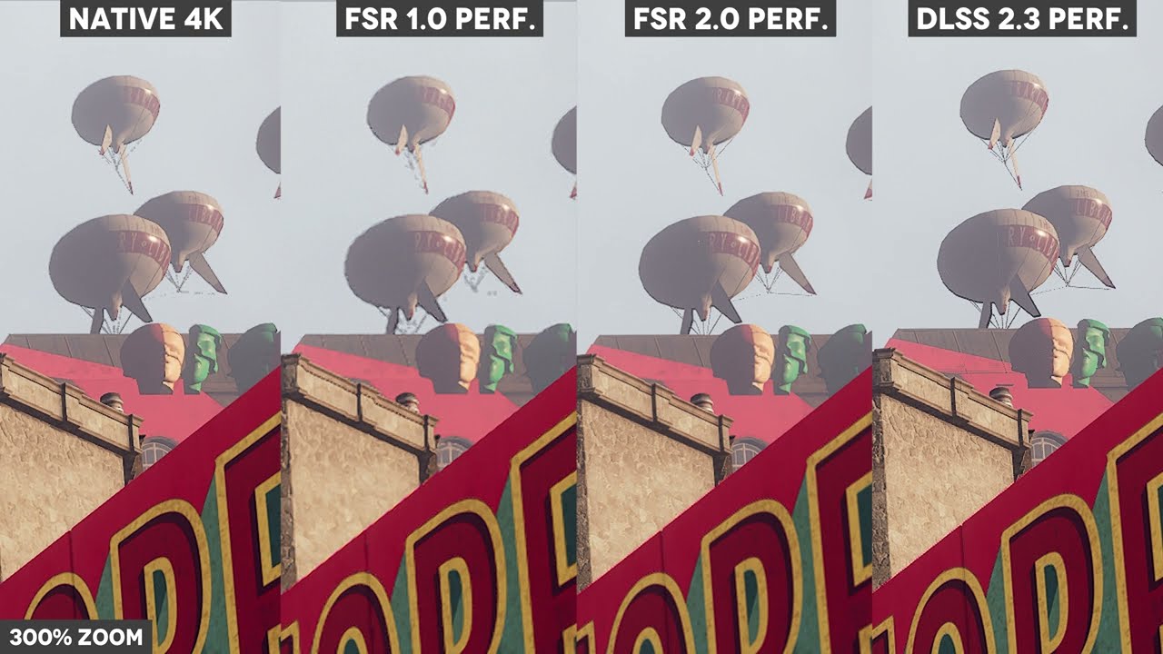 An early look at FSR 2.0 vs DLSS 2.3 vs FSR 1.0 vs Native 4K (Re-upload with Higher quality samples)