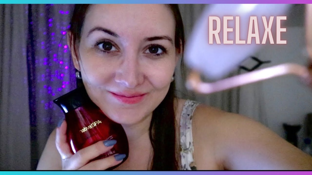 ASMR ATENÇÃO PESSOAL: MASSAGEM EM SEU ROSTO, OMBRO E COSTAS | Sons de creme, sons de boca, tapping