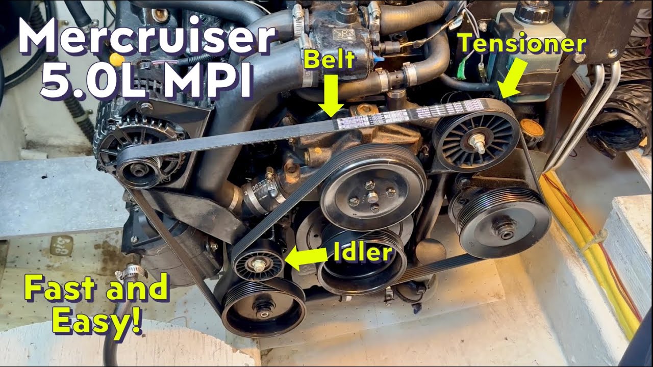 Mercruiser 5.0L MPI Idler and tensioner pully replacement with serpentine belt