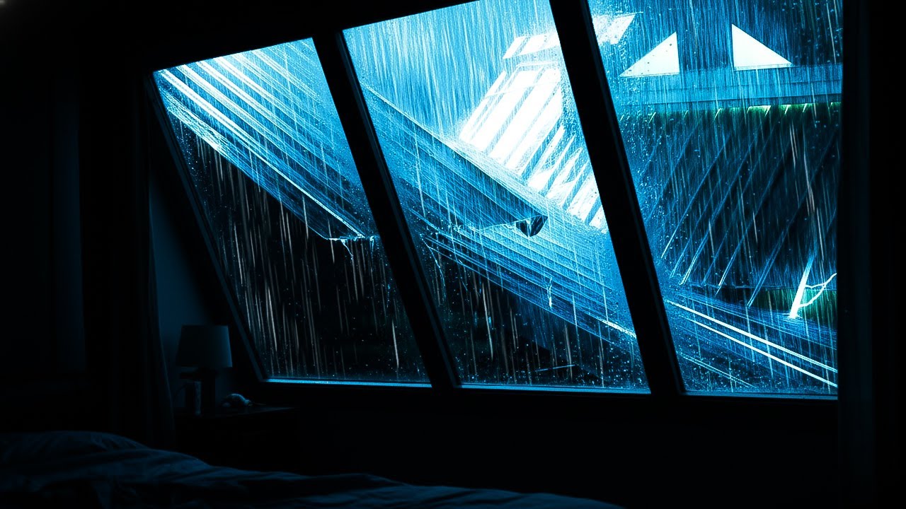 Soothing Night Rain on Tin Roof 🌙 Gentle Thunder for Anxiety Relief & Sleep