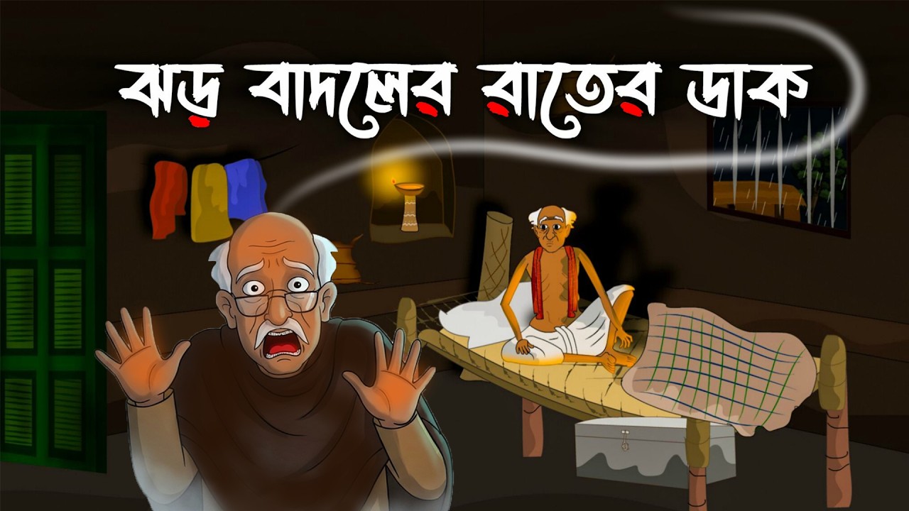 Jhor Badoler Rater Daak I Bhuter Cartoon I Bengali Horror Cartoon I Kuhok Animation I Haunted