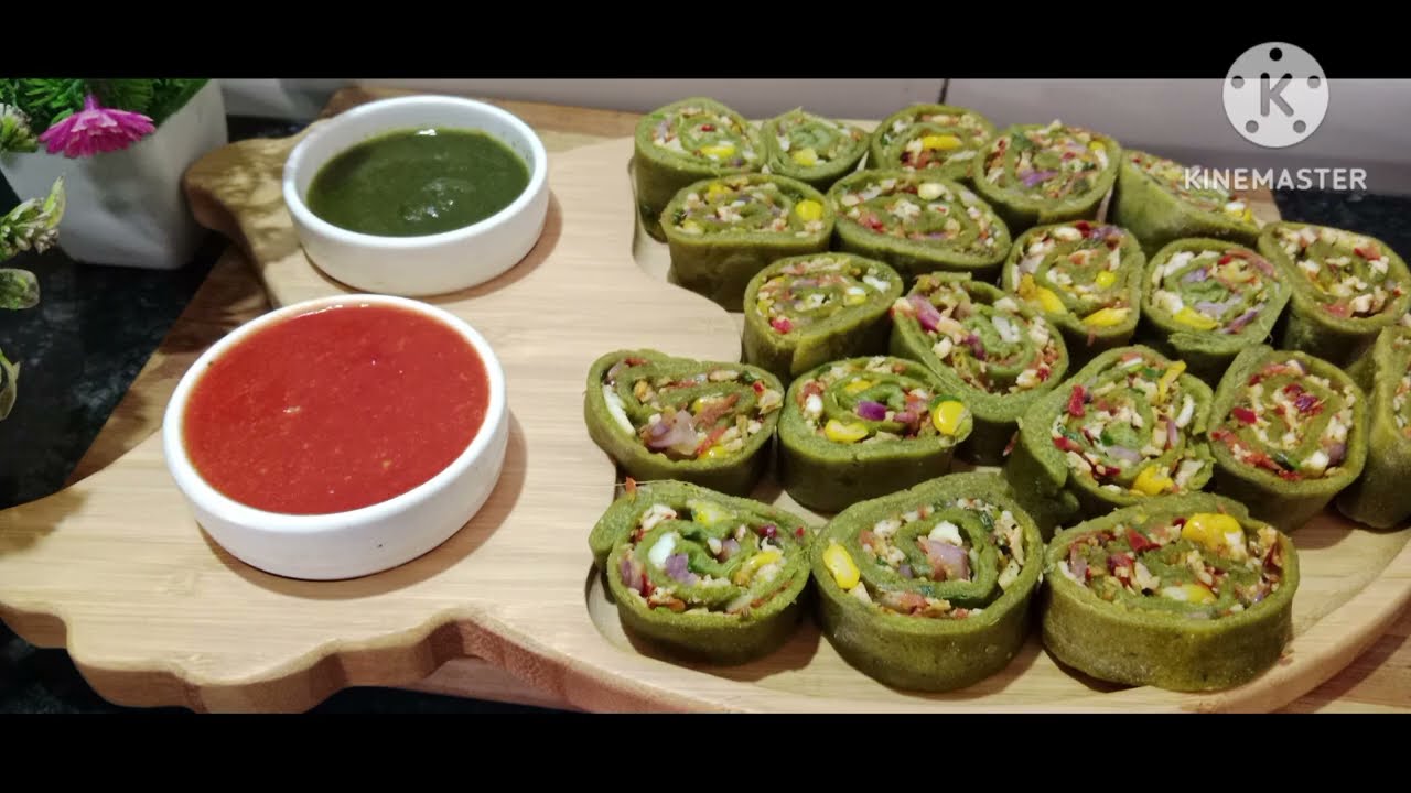 Palak paneer Roll।पालक पनीर का पराठा बहुत खाए अब पालक पनीर रोल बनाए। Healthy Palak Paneer Roll। Gita
