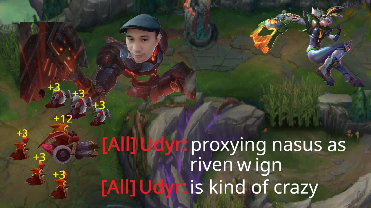 When Riven Proxies A Nasus Lvl 1 (Blue Build Nasus)