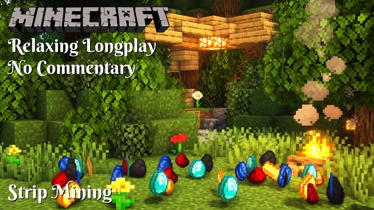 Strip Mining Relaxing Minecraft Longplay [No Commentary]