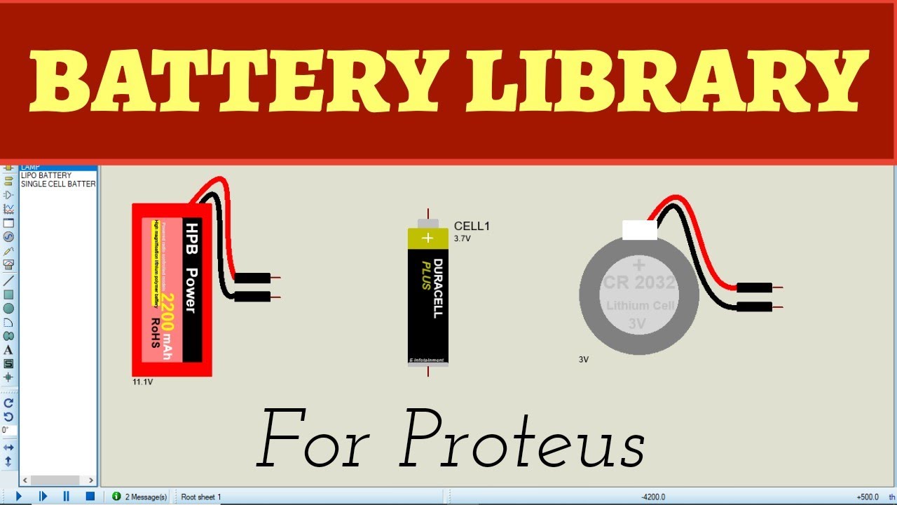 Battery Library for Proteus | How to Install Battery Library For Proteus| #proteustutorial #Proteus8