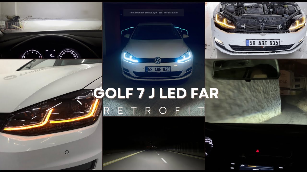 Golf 7 I Full Led Far Dönüşüm I Full Led Headlight | Double J I Taiwan| English Subtitled I 2160P 4K