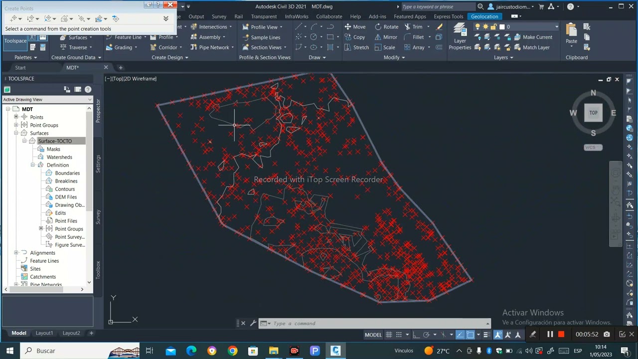 como crear un MDT con CIVIL3D 2023