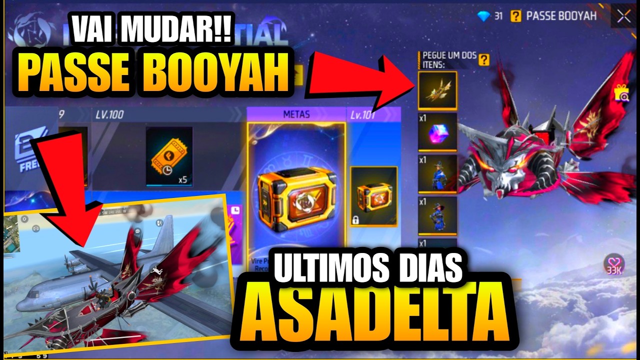 SAIU! COMO PEGAR A NOVA ASADELTA PIRATA! MUDANÇA CONQUISTAS, DUPLA DINAMICA? NOVIDADES FREE FIRE