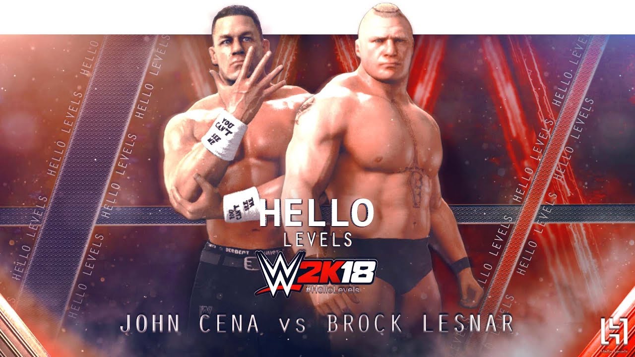 WWE 2K18 John Cena vs Brock Lesnar | PS4 Gameplay Match - WWE 2K18 Hello Levels Matches