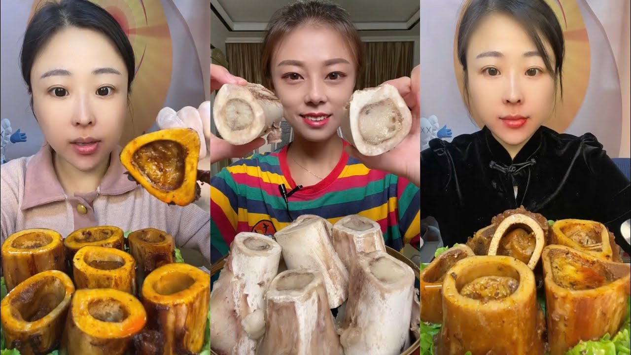 ASMR SPICY GIANT BONE MARROW MUKBANG- TH&Aacute;NH ĂN TUỶ SI&Ecirc;U NGON- BAO HA EATING SOUNDS P.2