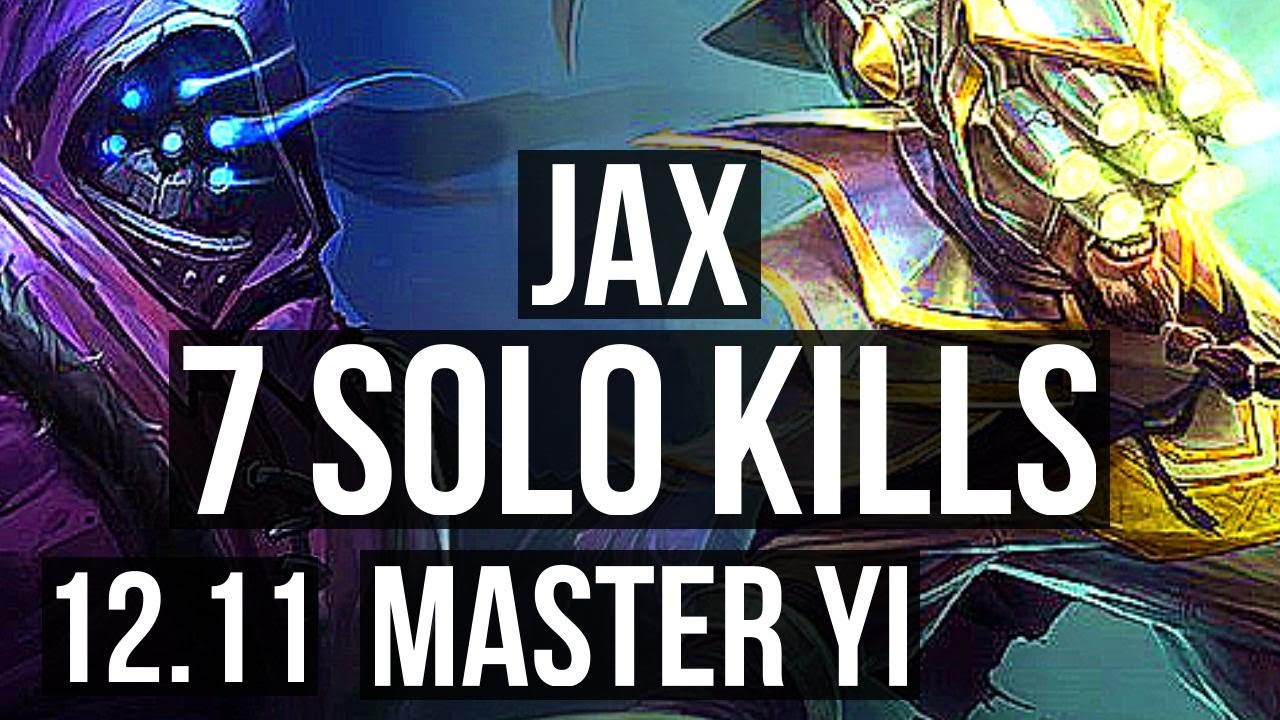 JAX vs MASTER YI (TOP) | 7/0/3, 7 solo kills, Godlike | KR Diamond | 12.11