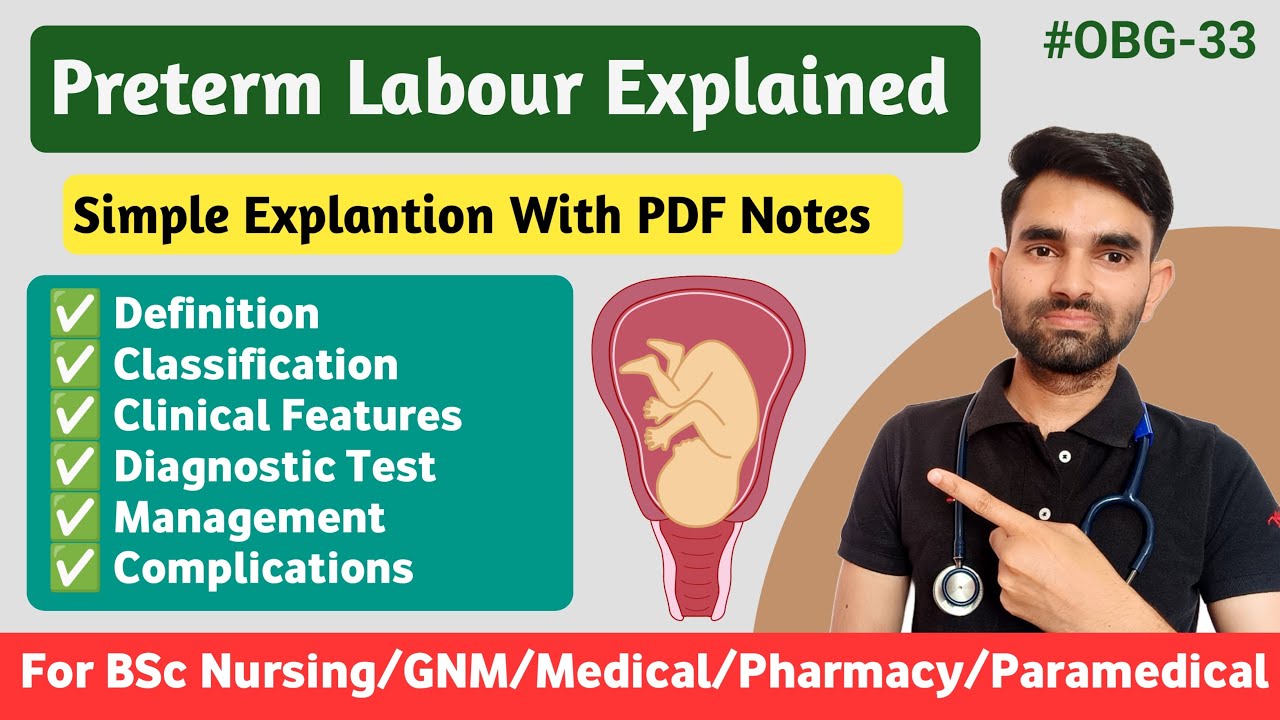 Preterm Labour in Hindi | Classification, Causes, Symptoms, Management, Prevention of Preterm Labour