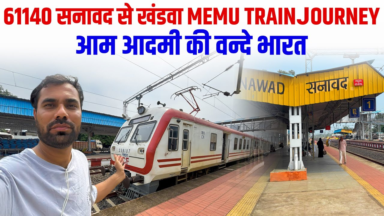 61140 Sanawad to Khandwa train journey* ye route pehle meter gauge hua karta tha