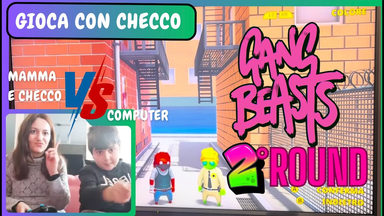 Gang Beasts 2° Round 🎮🔥 | Mamma e Checco vs Computer | Sfida a Ondate!