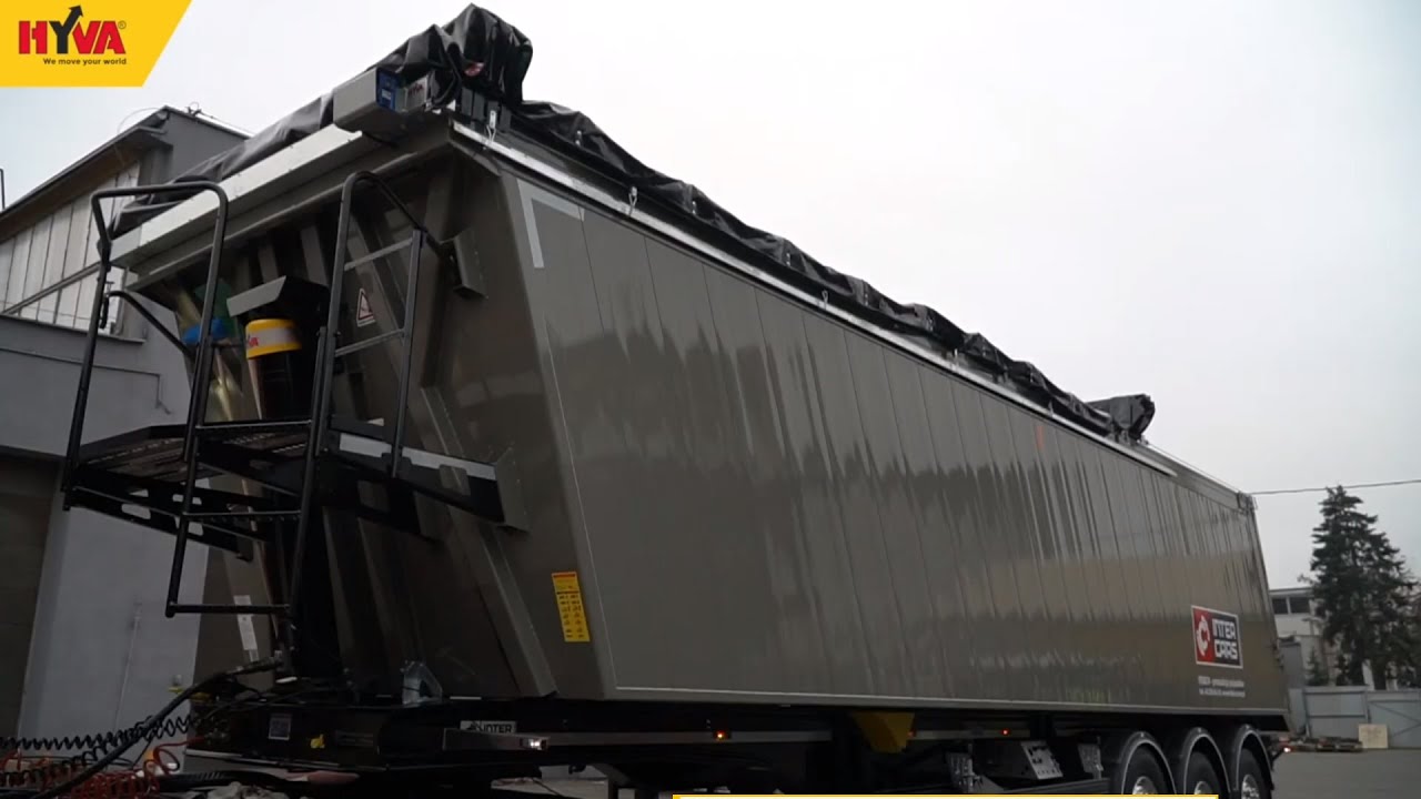 How to cover tipper semitrailer safely - HYVA SlideKap