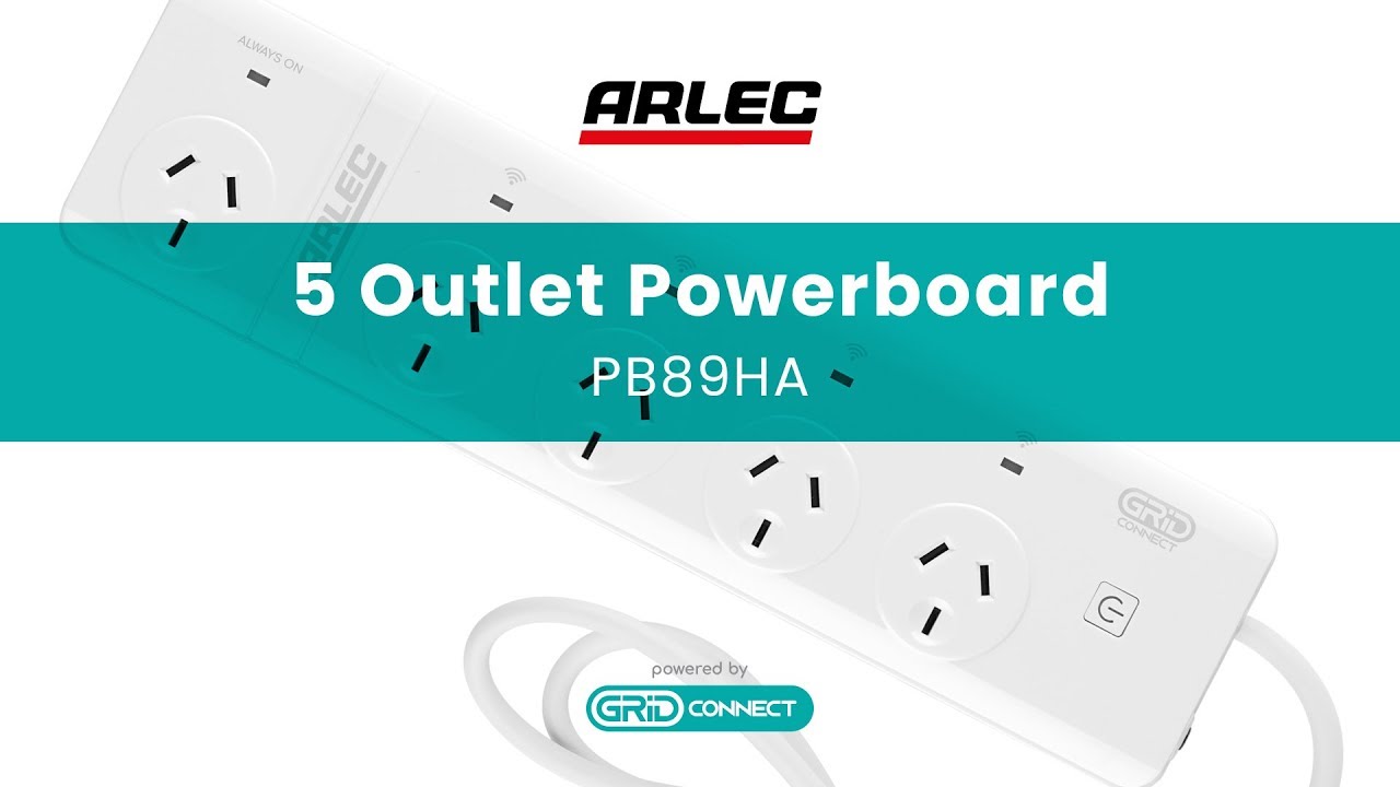 ARLEC : PB89HA Smart 5 Outlet Powerboard – Setup and user Guide