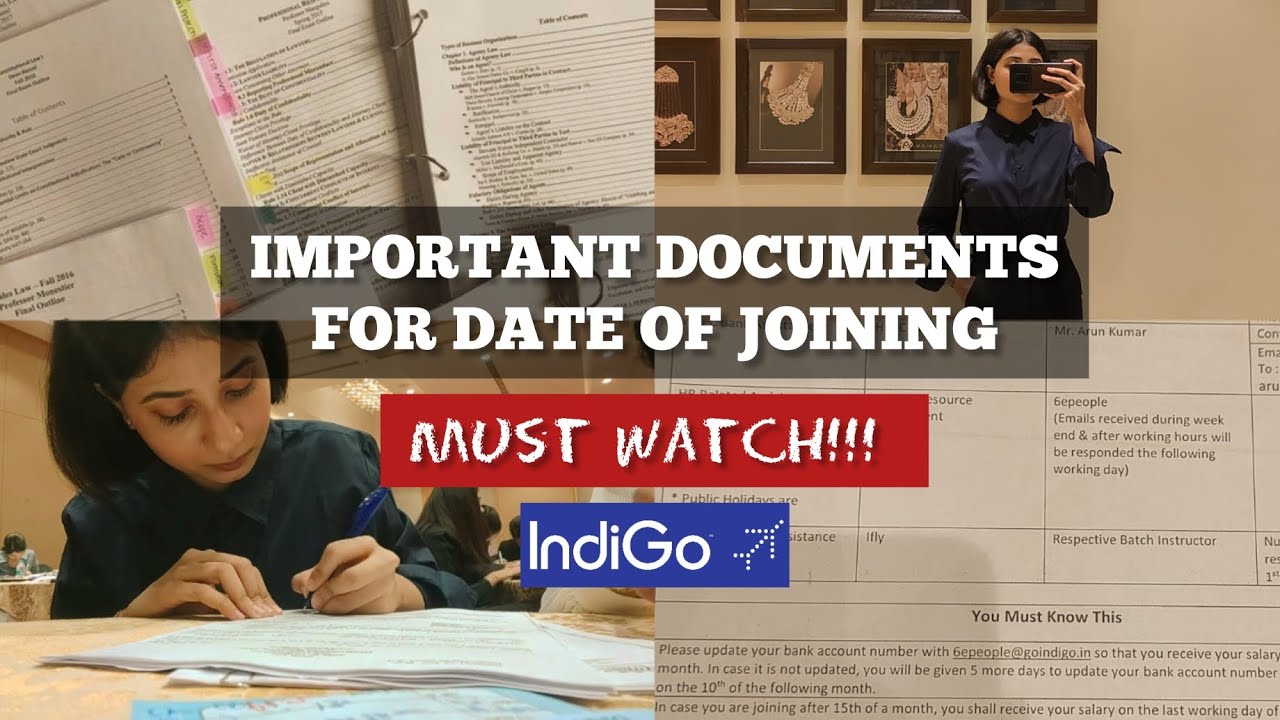 IMPORTANT DOCUMENTS Needed on Date of Joining | MUST WATCH BEFORE JOINING | Cabin Crew | Indigo ✈️️