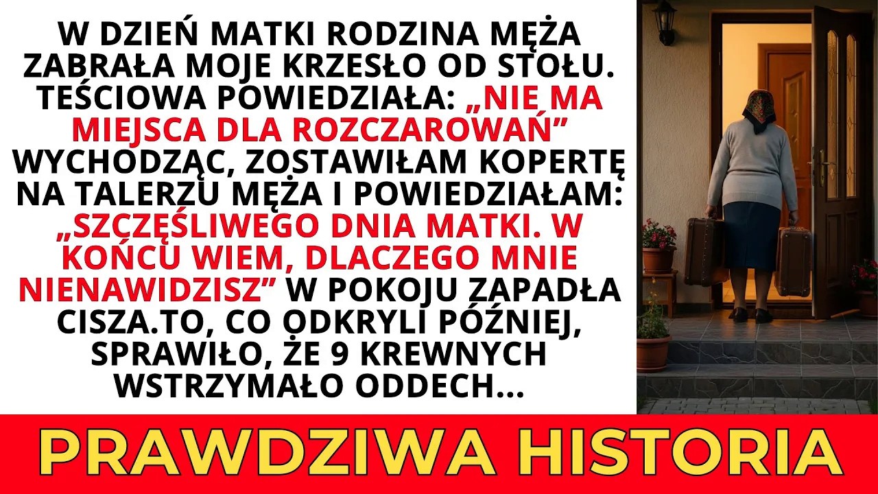 „Brak miejsca dla rozczarowań” – rodzina męża zabrała mi krzesło w Dzień Matki. Więc powiedziałam...