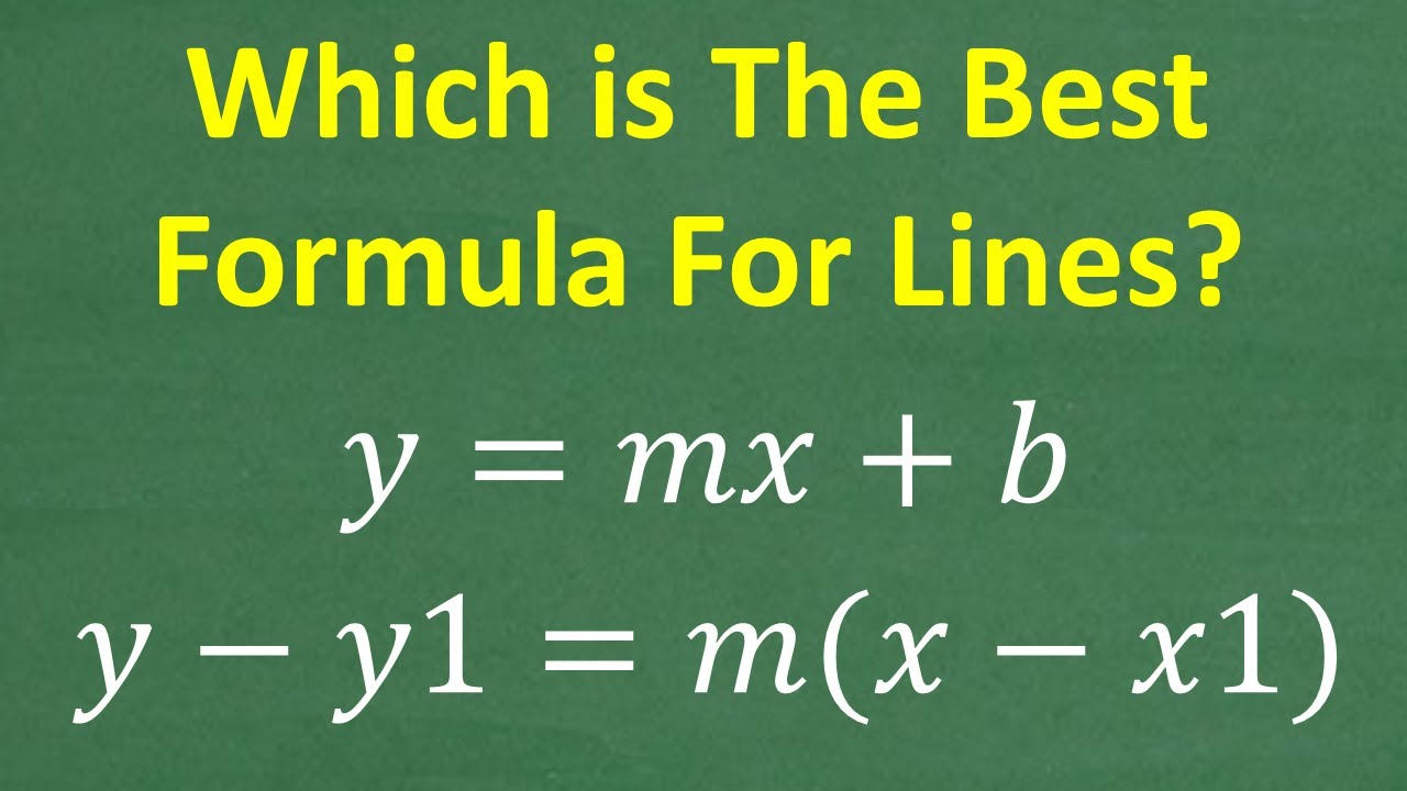 Slope intercept vs Point Slope Formula – Linear Equations and Line Graphs