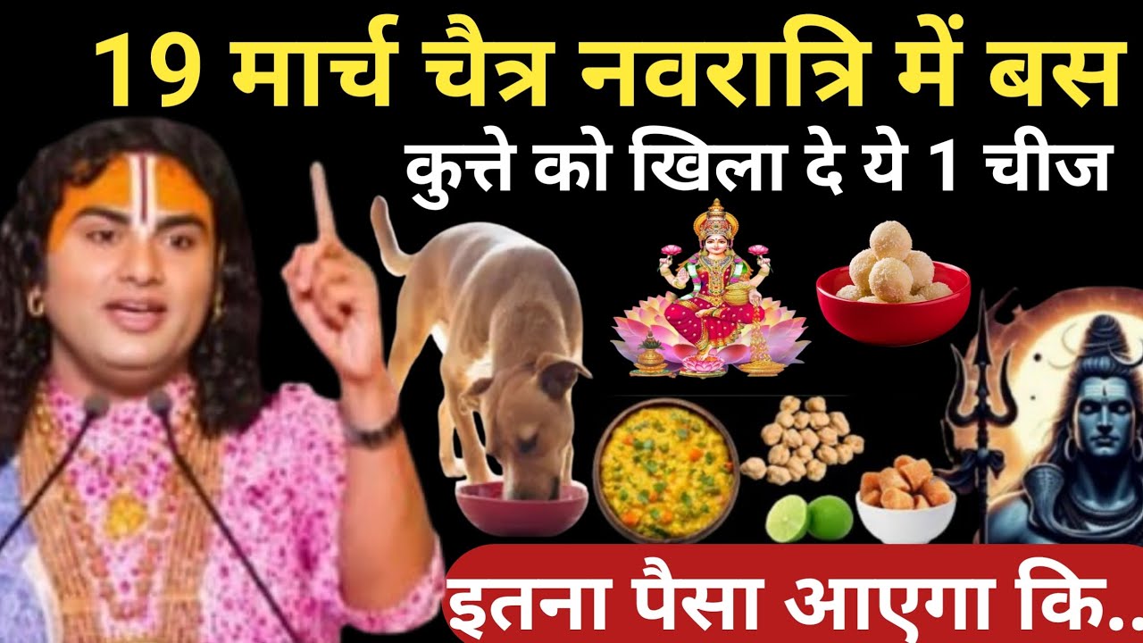 19 मार्च चैत्र नवरात्रि में बस कुत्ते को खिला देना एक गुप्त चीज गरीबी दूर होगा | Aniruddhacharya Ji