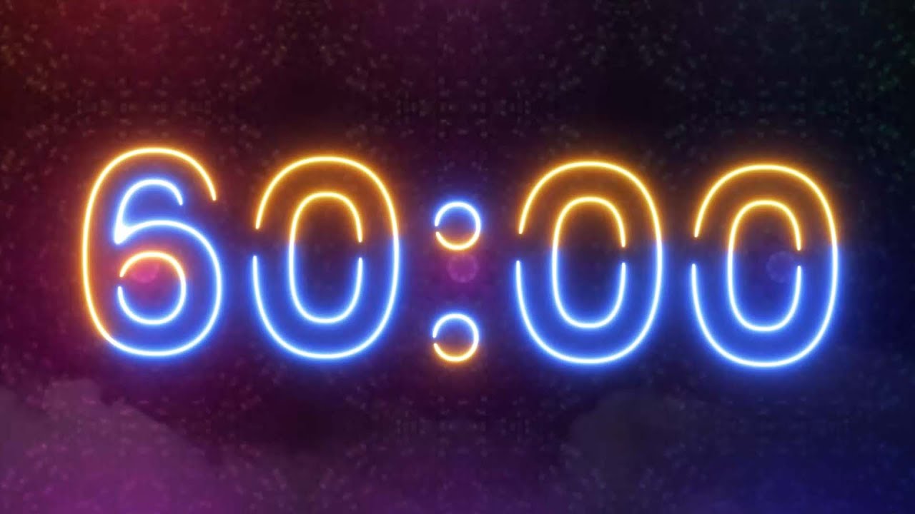 60 Minute Timer - 3600 seconds Timer - Clean & Simple Timer