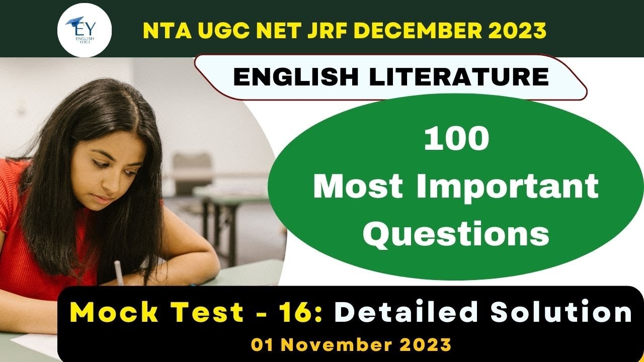 Solution Answer Key Rankers Test Series UGC NET JRF English Mock  Test - 16: 01 November 2023