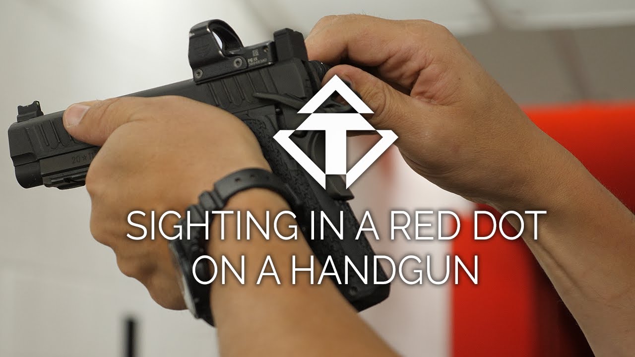 Sighting in a red dot on a handgun - TENICOR