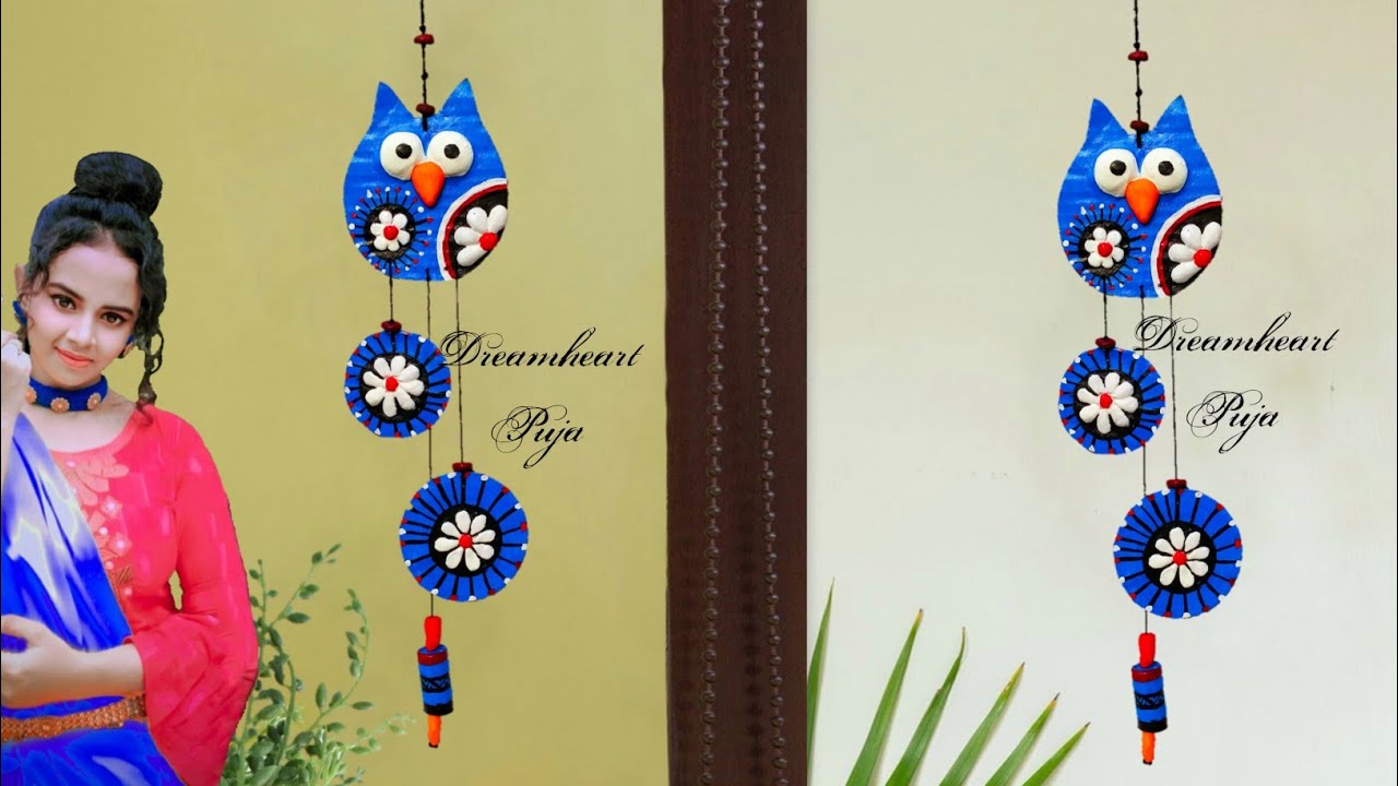 Owl Wallhanging craft ideas / wall decoration ideas / cardboard crafts / wall decor / wall hanging
