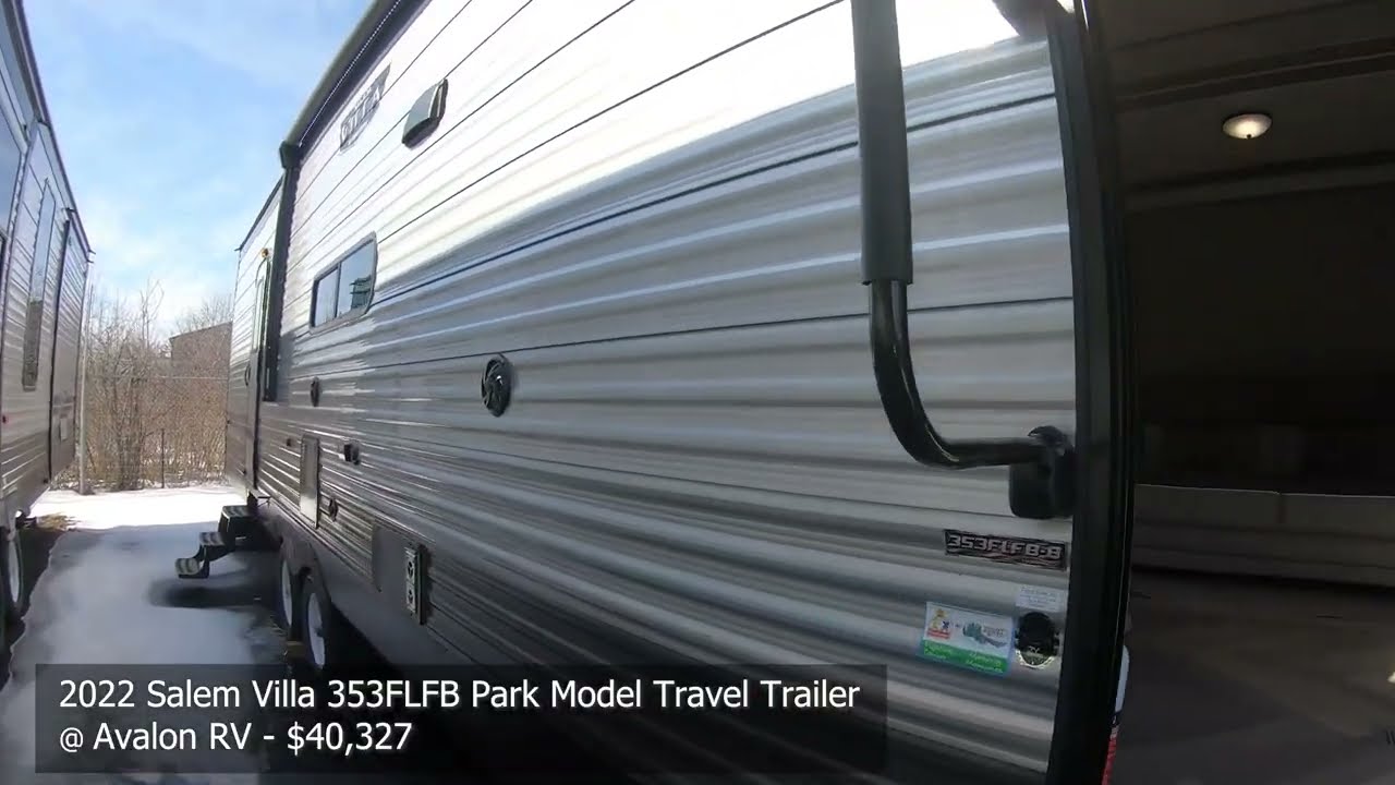 2022 Salem Villa 353FLFB Park Model Travel Trailer Walk Through Stock 9924