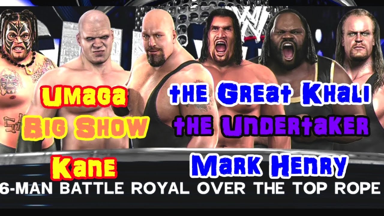 WWE SvR 2010 | Big Show, the Great Khali, Kane, Mark Henry, Umaga, the Undertaker | battle royal