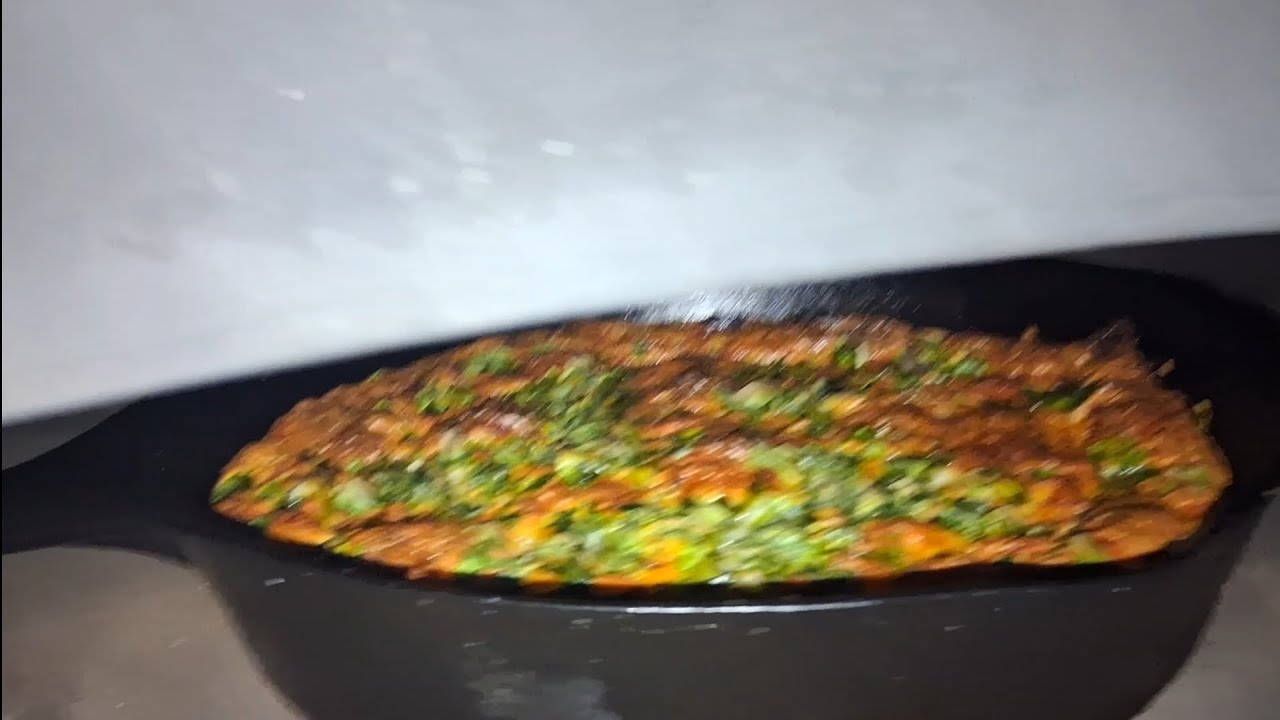 Garlic & Spinach White Pizza on Cottage Cheese Crust--@@!!!