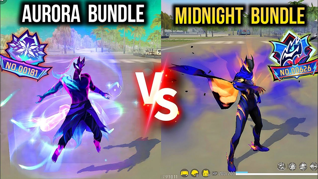 Midnight Ace Bundle VS Aurora Bundle | Which One is The Best Legendary Bundle in Free Fire