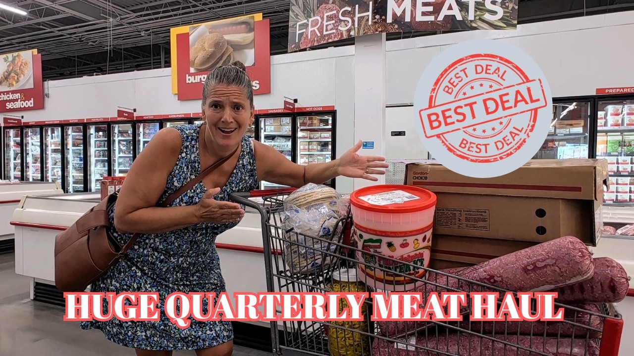 HUGE QUARTERLY MEAT STOCK UP BUDGET FAMILY FRIENDLY | Shop with me