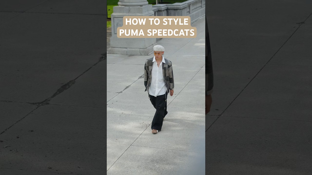 Я попробовала стилизовать кроссовки Puma Speedcats.
