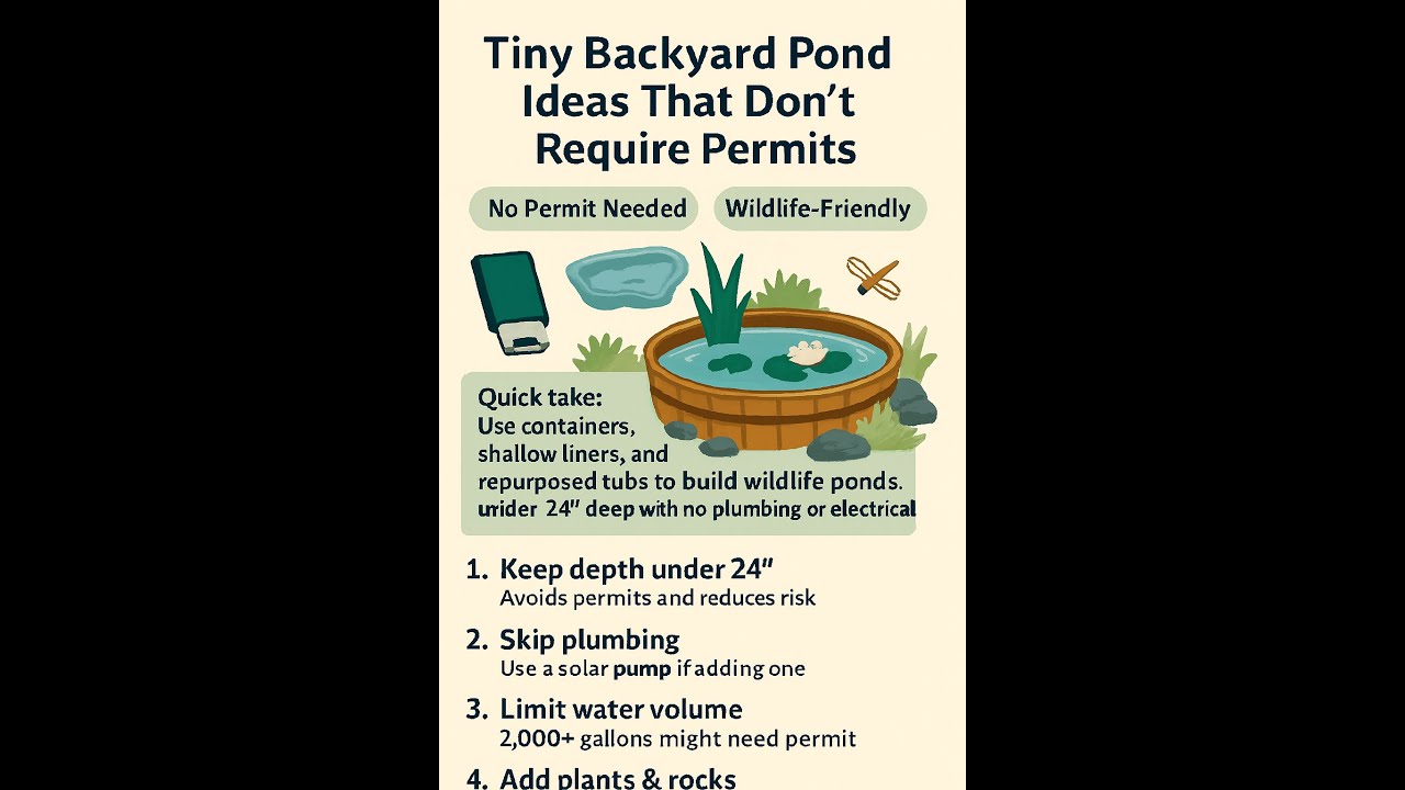 TINY BACKYARD POND IDEAS THAT DON’T REQUIRE PERMITS