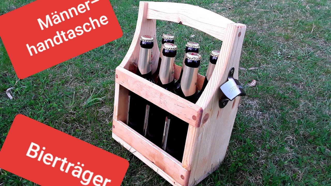 Flaschenträger/Männerhandtasche aus Holz selber bauen/basteln