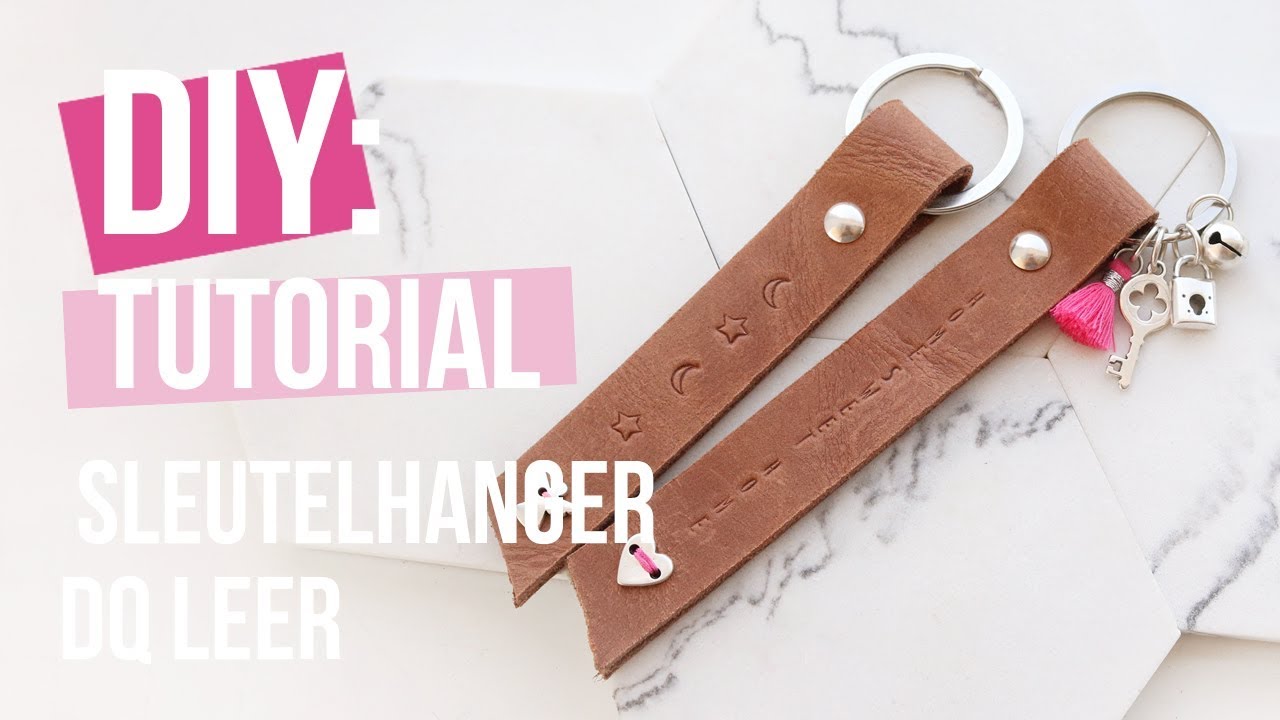 Sieraden maken: Sleutelhanger van DQ leer ♡ DIY