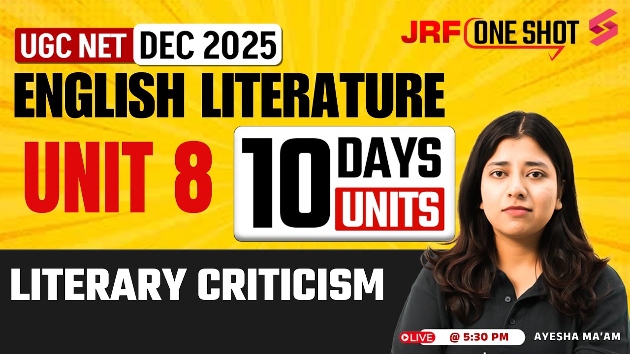 UGC NET English Literature Unit 8 | Literary Criticism UGC NET | UGC NET English By Ayesha
