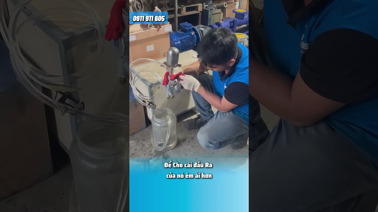 Chạy thử bơm màng mini BML-5 tại Vimex 