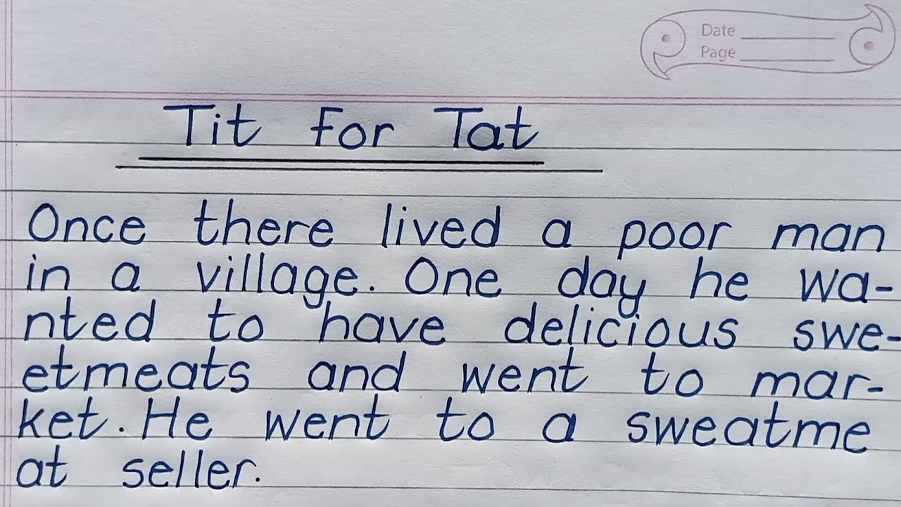 tit for tat short story || English story