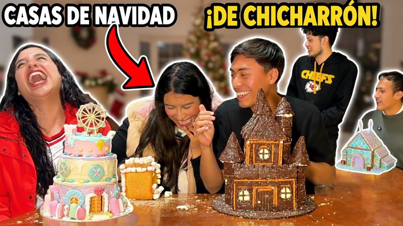 Haciendo Casas de Navidad con CHICHARRÓN 🐷🎄| RETO