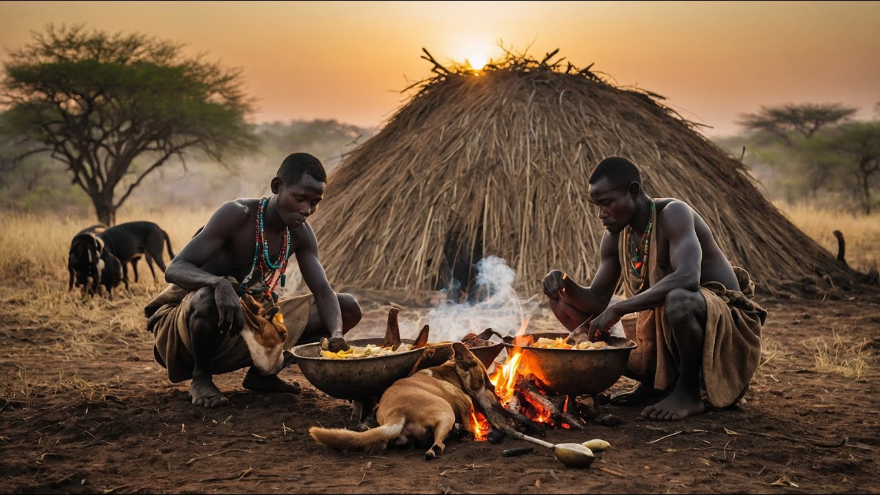 Discover Hadzabe Tribe | PREY Hunting and Cooking : Unwashed Beef Soup