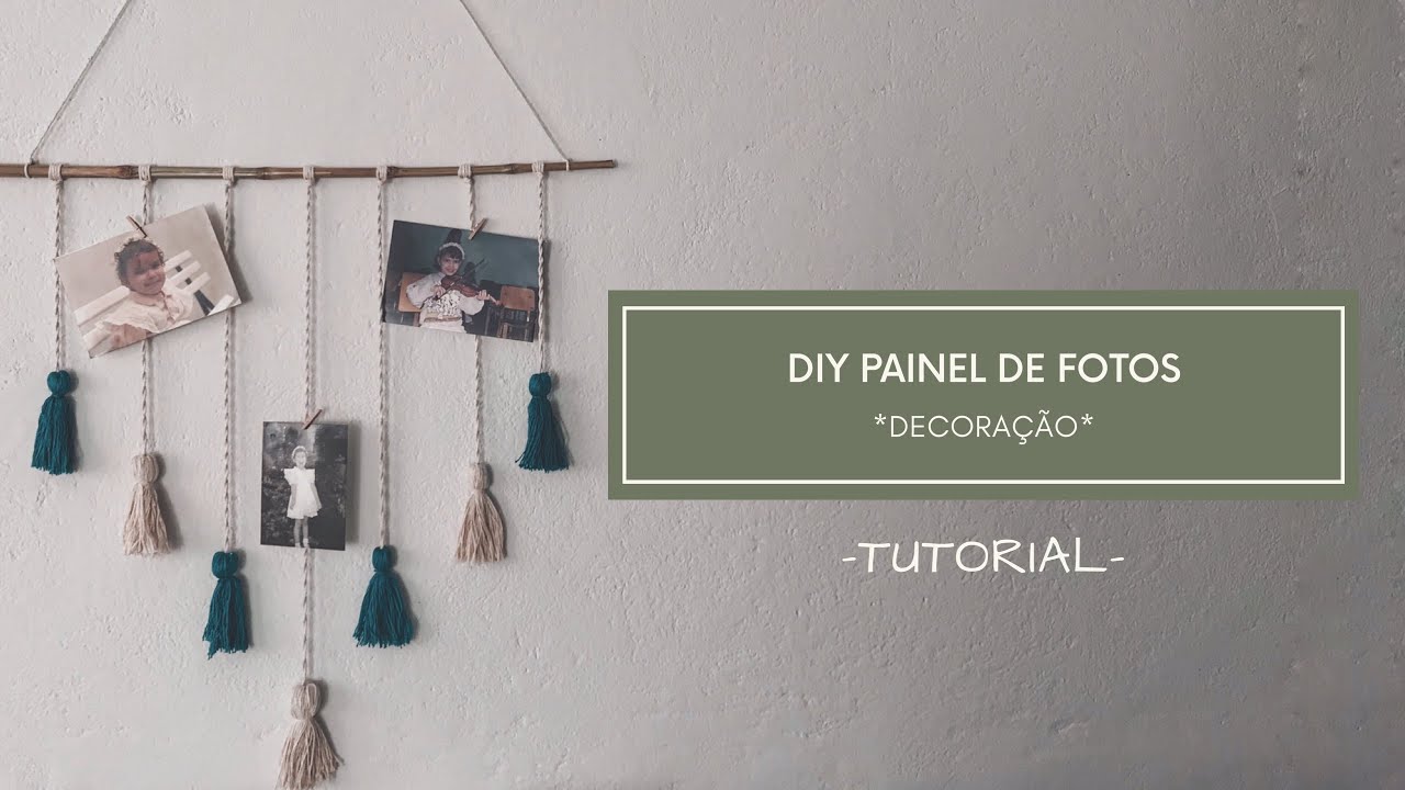 DIY PAINEL DE FOTOS EM MACRAME #23 | VIAJARTE TUTORIAIS